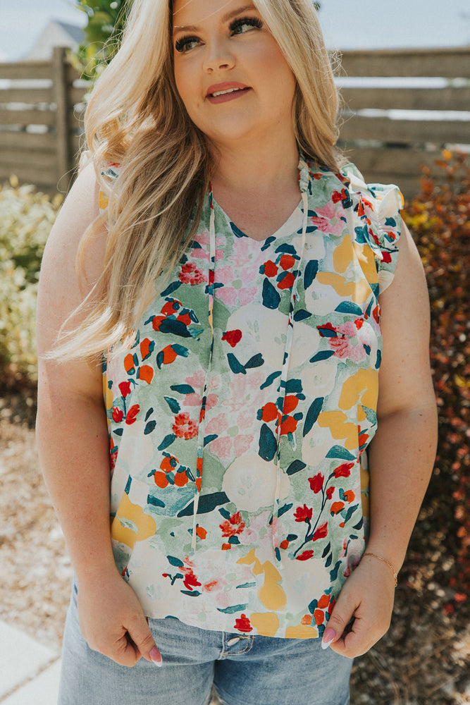 Sweet Nothings Abstract Floral Top