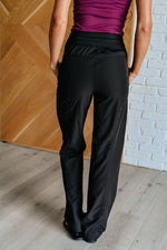 Runner's High Drawstring Joggers in Black