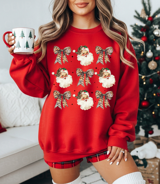 Santa and Bows Graphic Tee and Sweatshirt