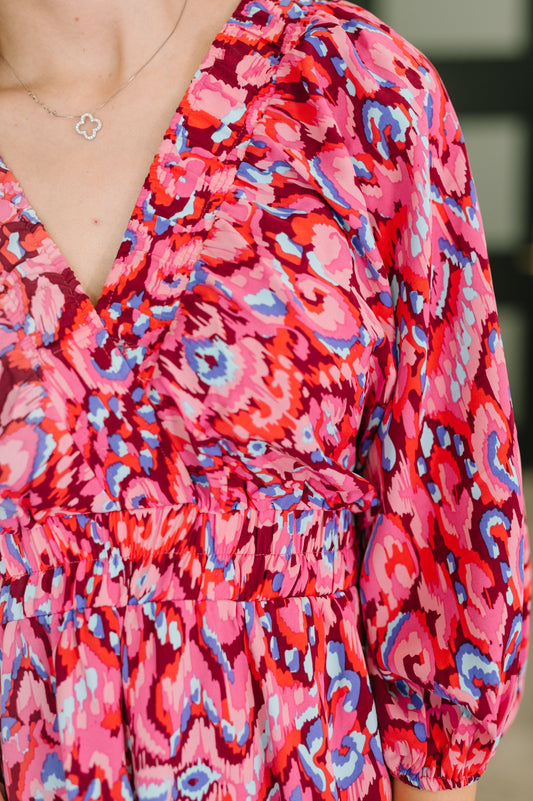 Seems Okay Abstract Print Romper