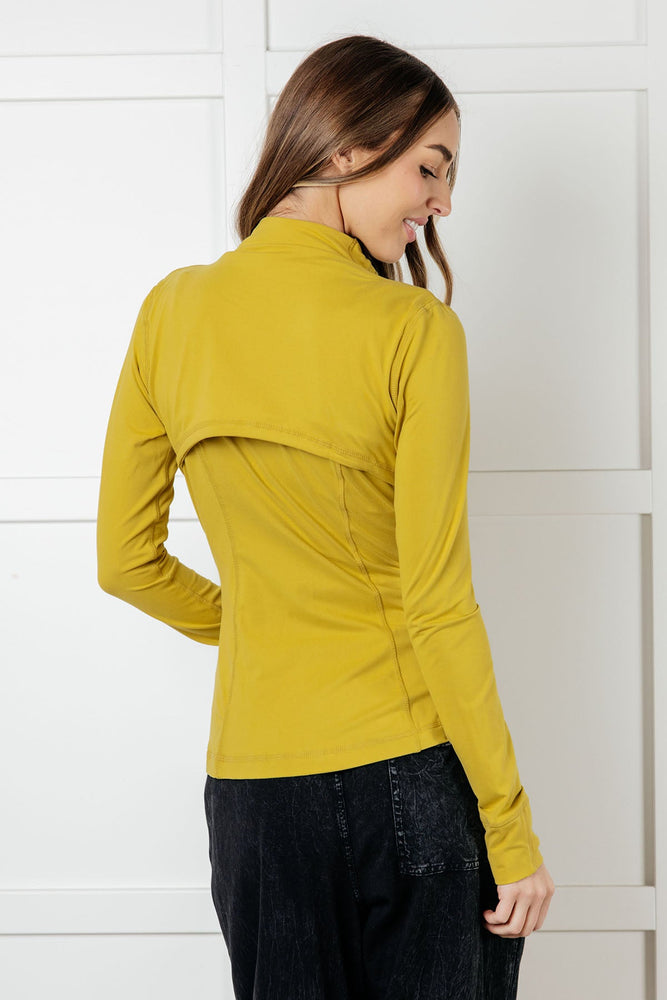 Staying Swift Activewear Jacket in Yellow Pear