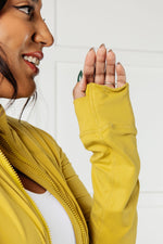 Staying Swift Activewear Jacket in Yellow Pear