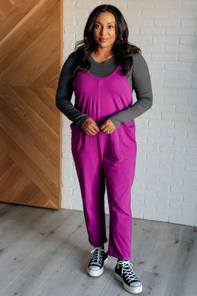 Totally Me Spaghetti Strap Jumpsuit in Light Plum