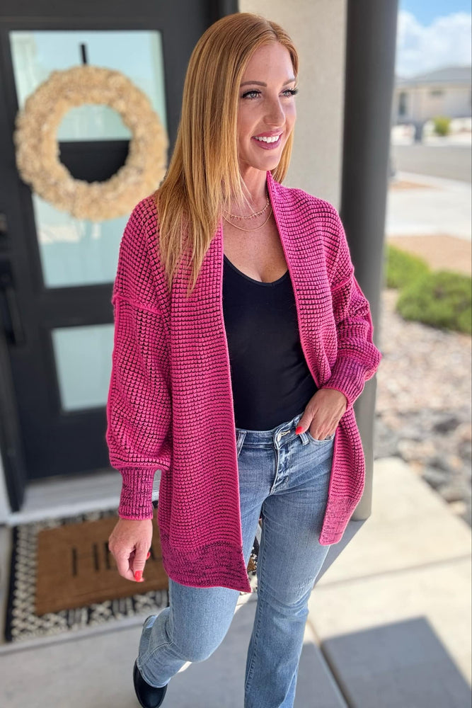 PREORDER: Contrast Trim Knit Cardigan in Four Colors