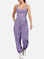 Cutout Scoop Neck Wide Strap Jumpsuit