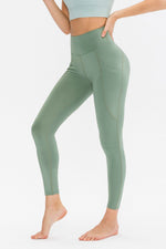 Slim Fit Long Active Leggings with Pockets