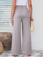 Elastic Waist Wide Leg Pants