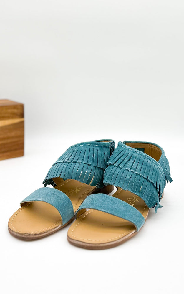 Fringe Star Sandal in Teal