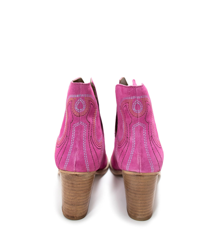 Journee Ankle Boots in Magenta