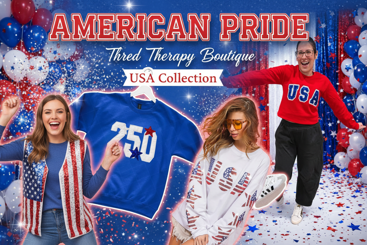 Thred Therapy Boutique American Pride Banner