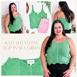 Knit Sleeveless Top In Sea Green