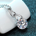 2 Carat Moissanite 925 Sterling Silver Necklace