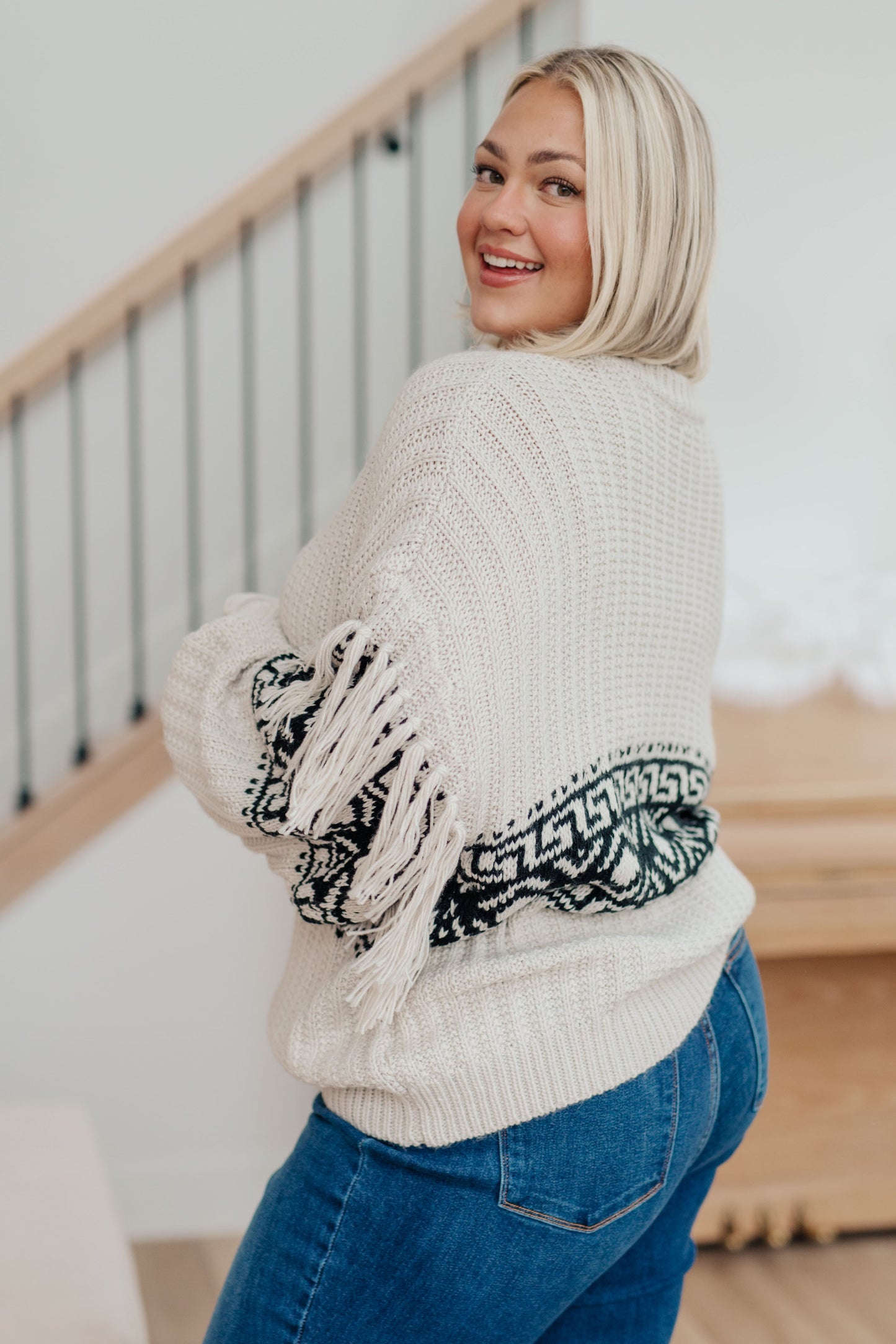 Don't Waver Fringe Detail Sweater