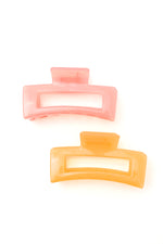 Jelly Rectangle Claw Clip in Sherbet