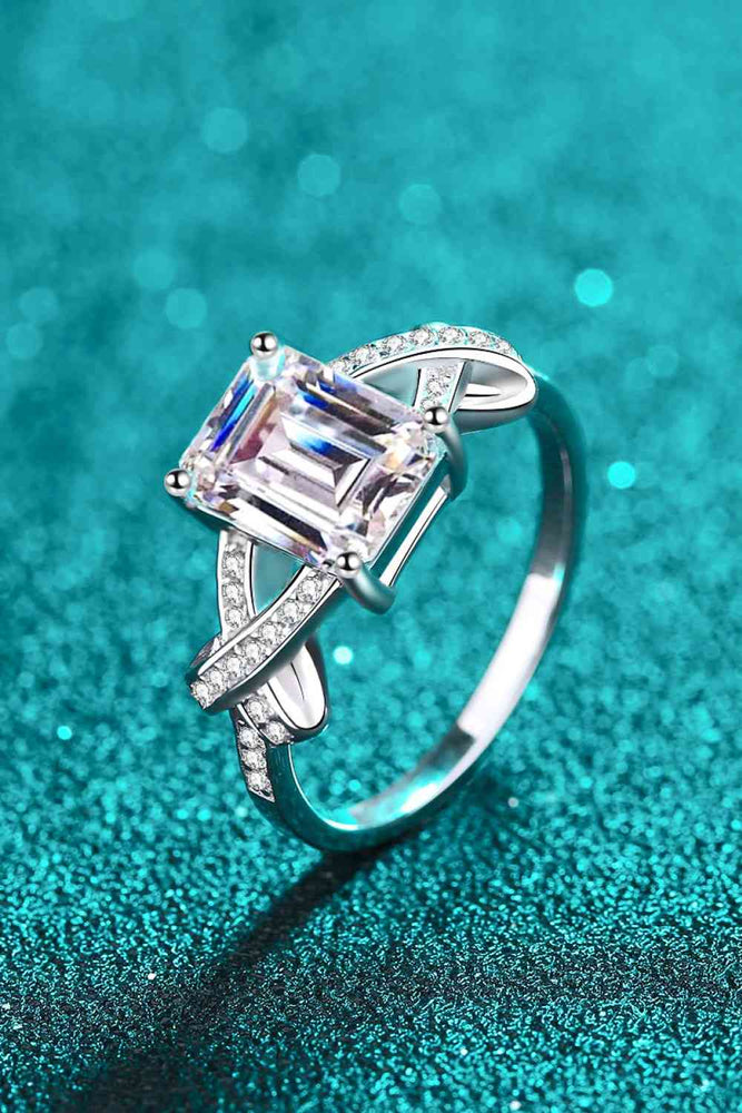 3 Carat Moissanite Sterling Silver Ring