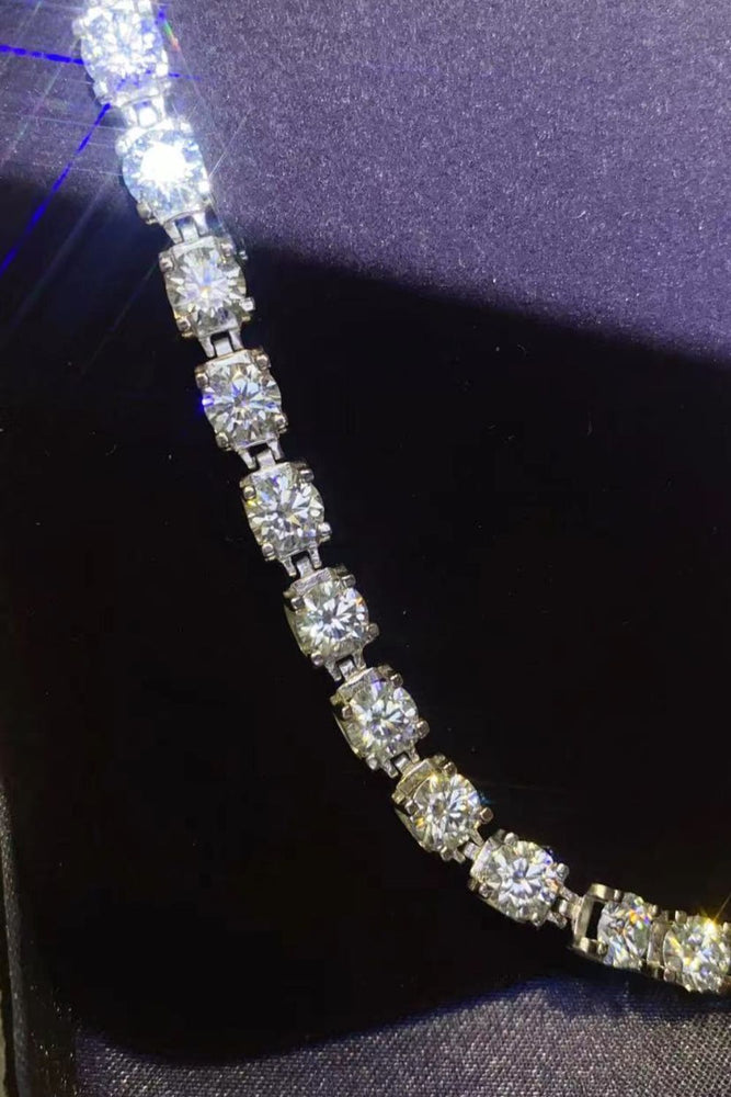 10 Carat Moissanite Platinum-Plated Bracelet