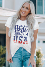 PARTY IN THE USA Round Neck Cuffed Tee