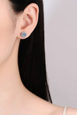 2 Carat Moissanite 925 Sterling Silver Stud Earrings