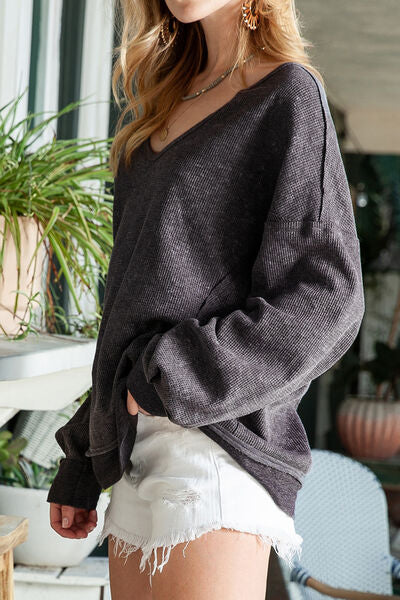 Oversize Dropped Shoulder Long Sleeve T-Shirt